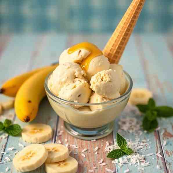 Homemade Banana Ice Cream - Tropical No-Churn